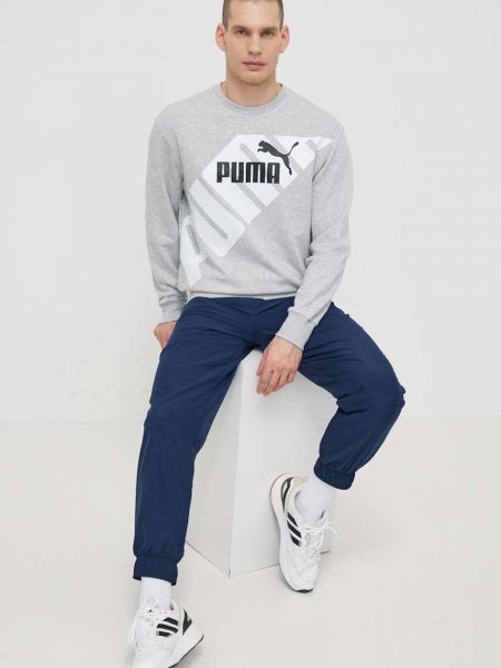 Bluza z nadrukiem Puma szara
