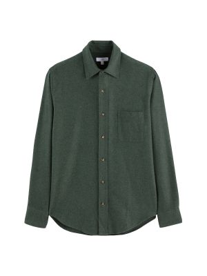 Camisa de algodón La Redoute Collections verde