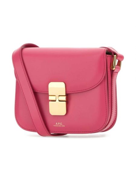 Leder schultertasche mit taschen A.p.c. pink