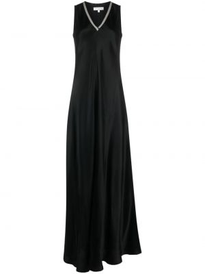 Sukienka długa z dekoltem w serek Antonelli czarna