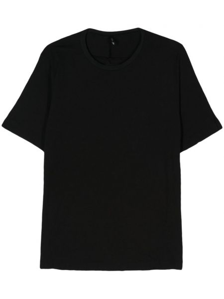 Βαμβακερή μπλούζα με στρογγυλή λαιμόκοψη Transit μαύρο