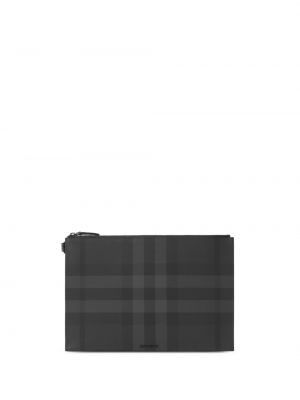 Kockovaná kožená listová kabelka Burberry