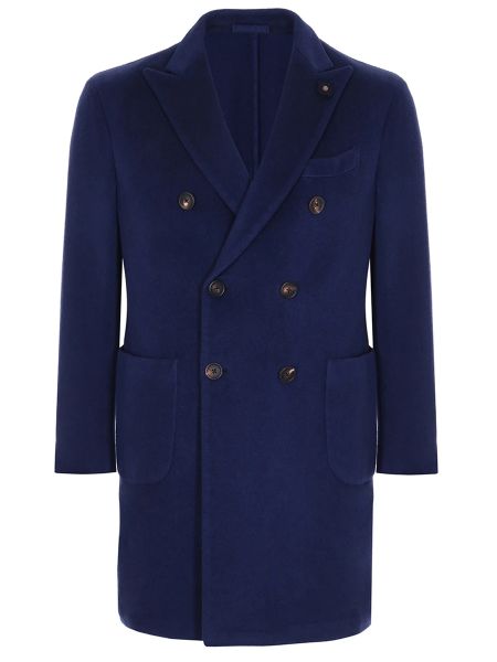 Кашемировое пальто Lardini синее