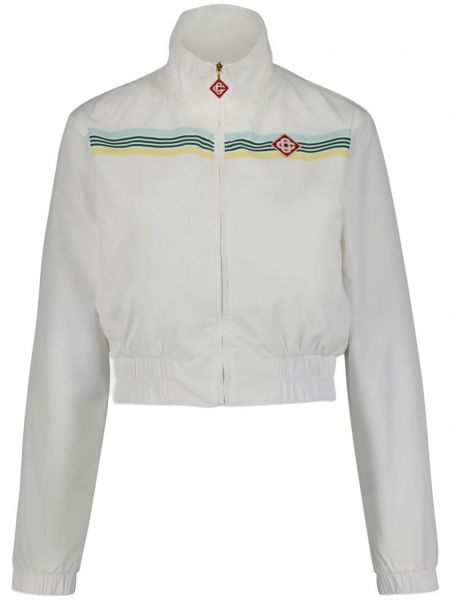 Duga jakna s patentnim zatvaračem Casablanca bijela