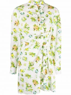 Trykt floral bue dress Msgm grønn