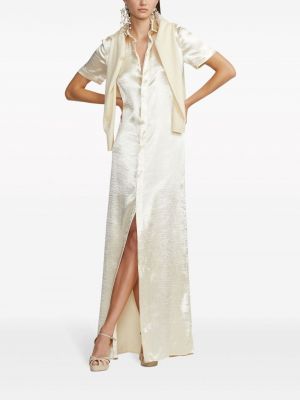 Saténové mini šaty Ralph Lauren Collection bílé
