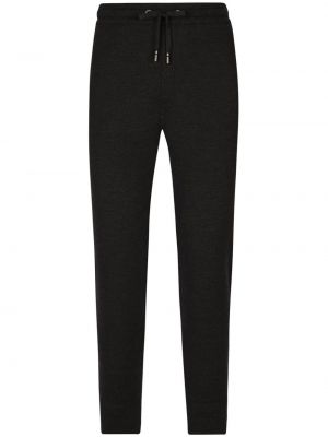 Pletené sportovní kalhoty Dolce & Gabbana šedé