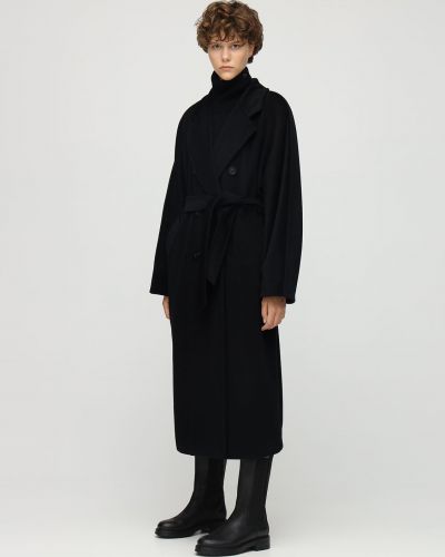 Gyapjú kabát Max Mara fekete