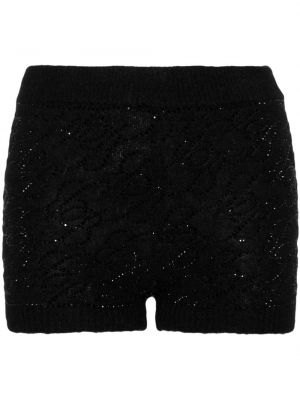 Pletene kratke hlače s kristali Blumarine črna