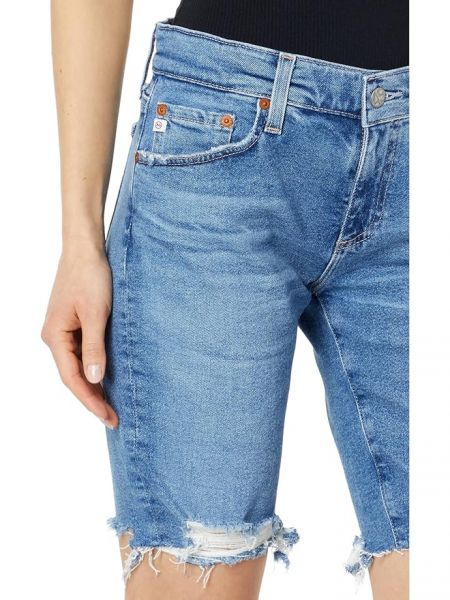Джинсовые шорты скинни свободного кроя Ag Jeans