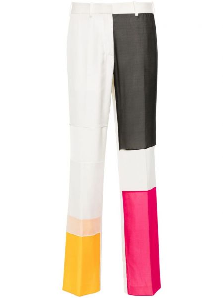 Pantaloni cu picior drept Helmut Lang alb