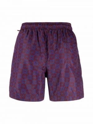 Shorts à imprimé à motif géométrique Peninsula Swimwear rouge