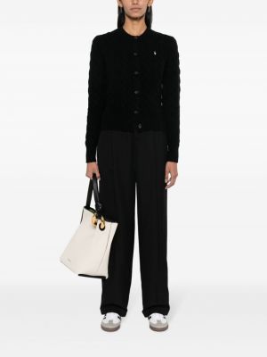 Bavlněné rovné kalhoty Polo Ralph Lauren černé