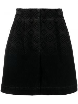 Fløyel shorts Alberta Ferretti svart