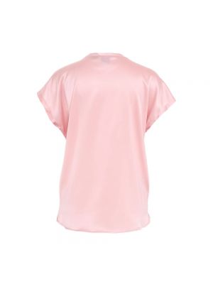 Jedwabna koszulka Pinko różowa
