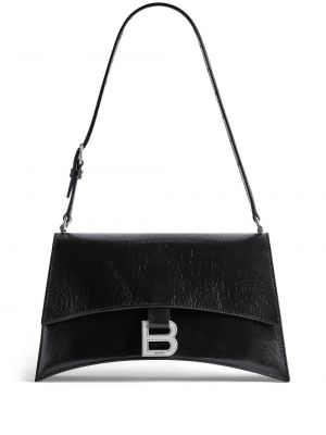 Кожени чанта за ръка Balenciaga черно