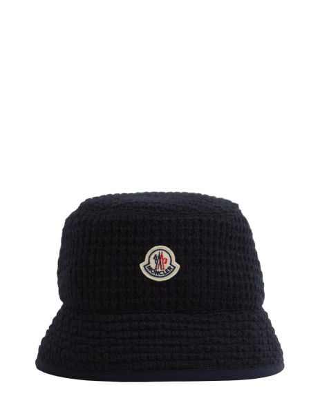 Ull bøttehatt Moncler blå