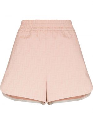 Trykt shorts Fendi rosa