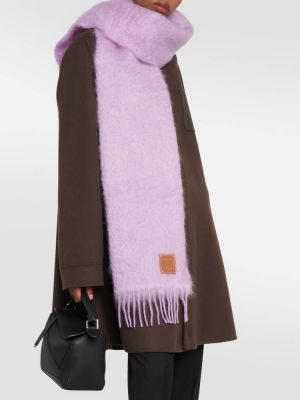 Шерстяной шарф Loewe фиолетовый