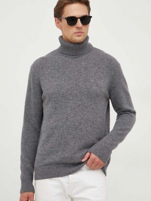 Gyapjú pulóver Sisley szürke