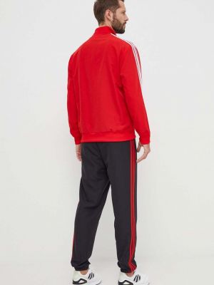 Dres w paski pleciony Adidas czerwony