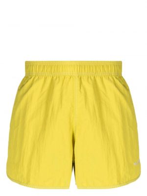Pantaloni scurți cu broderie Marant galben