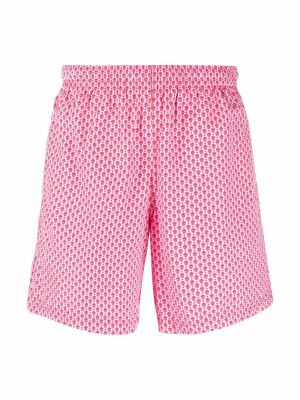 Skli på trykt shorts Alexander Mcqueen rosa