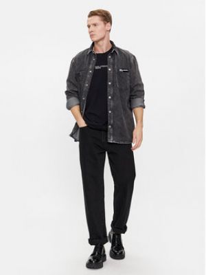 Džínová bunda Karl Lagerfeld Jeans šedá