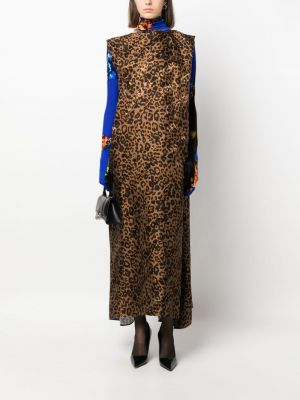 Ärmelloses kleid mit print mit leopardenmuster Vetements