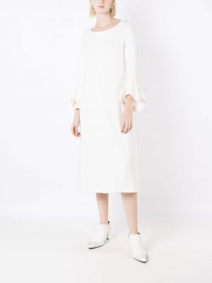 Bílé šaty s tříčtvrtečními rukávy Gloria Coelho