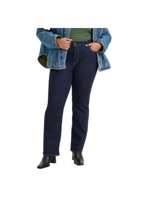 Прямые джинсы с высокой талией Levi's Plus синие