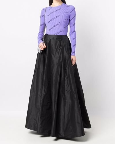 Plisované dlouhá sukně Balenciaga černé