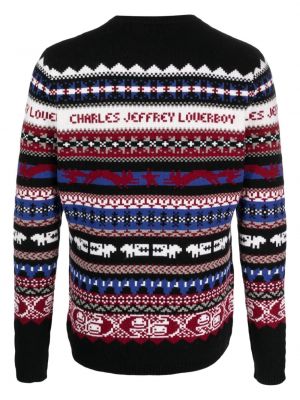 Sweter z okrągłym dekoltem Charles Jeffrey Loverboy czarny