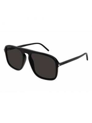 Солнцезащитные очки Saint Laurent, авиаторы, оправа: пластик серый