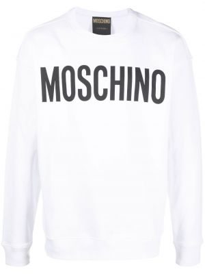 Trykt lang genser Moschino hvit