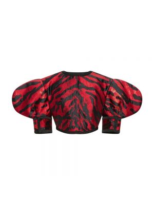 Kurtka z nadrukiem z nadrukiem zwierzęcym Dolce And Gabbana czerwona