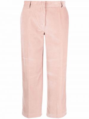 Ravne hlače Burberry Pre-owned roza