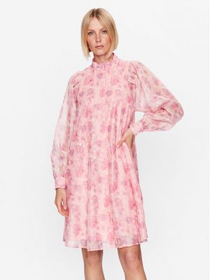 Srajčna obleka Bruuns Bazaar roza