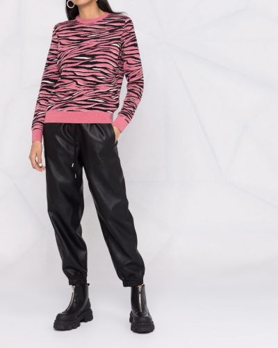 Jersey con estampado de tela jersey con rayas de tigre Stella Mccartney rosa