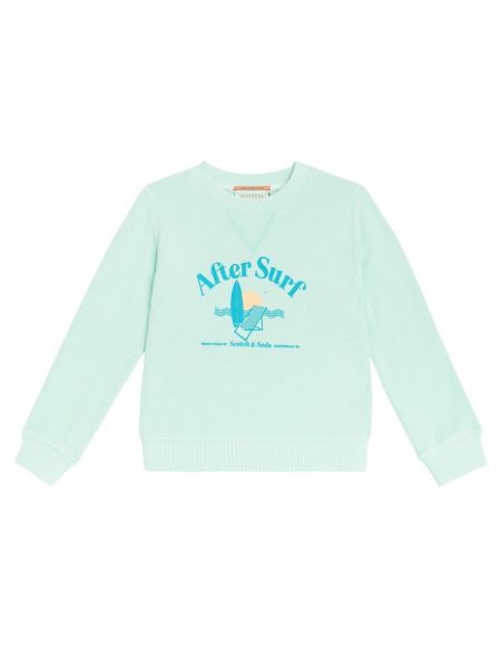 Jersey printti huppari pojille Scotch & Soda Kids vihreä