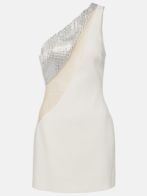 Mini robe à imprimé asymétrique David Koma blanc