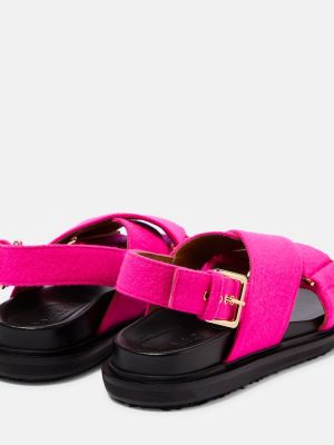 Plstěné sandály Marni růžové