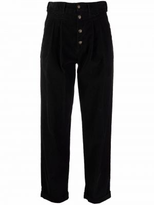 Pantalones de cintura alta Dondup negro