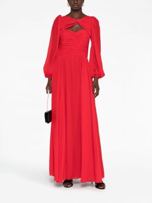 Jedwabna sukienka wieczorowa Giambattista Valli czerwona