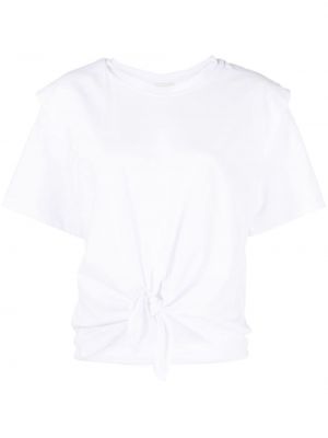 Kokvilnas t-krekls Isabel Marant balts