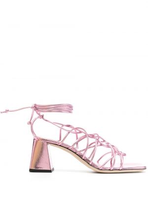 Dabīgās ādas sandales By Far rozā