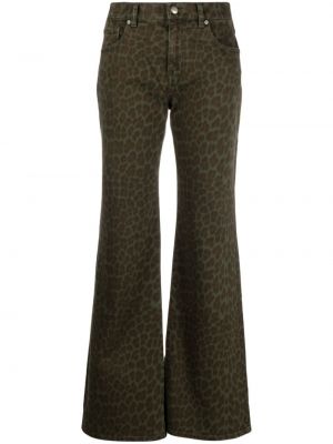 Pantaloni cu model leopard P.a.r.o.s.h. verde