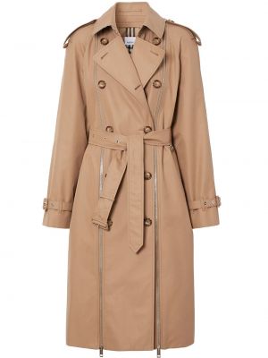 Trenchcoat med dragkedja Burberry brun