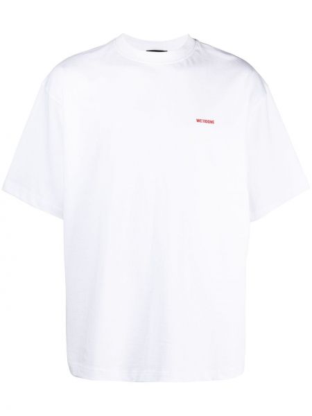Camiseta con bordado We11done blanco