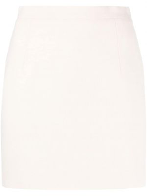 Vlněné mini sukně s vysokým pasem Alessandra Rich bílé